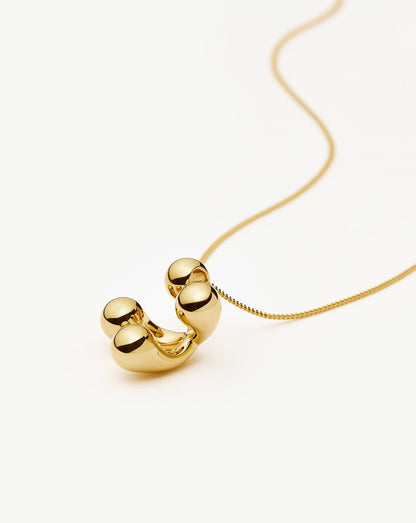 Atom Large Pendant Necklace | 18ct Gold Plated