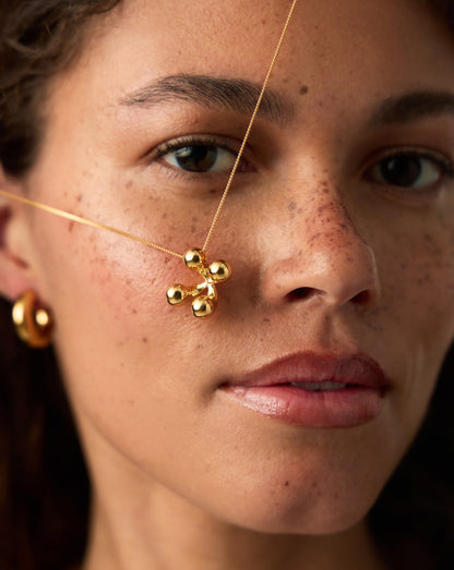 Atom Large Pendant Necklace | 18ct Gold Plated