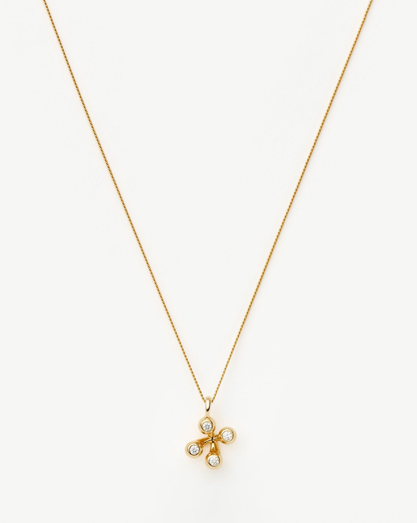 Atom Pendant Necklace | 18ct Gold Vermeil Cubic Zirconia