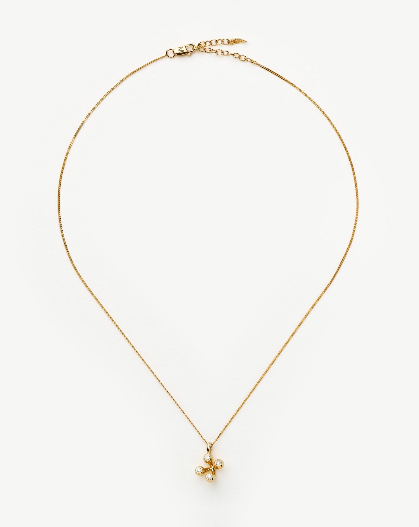 Atom Pendant Necklace | 18ct Gold Vermeil Cubic Zirconia