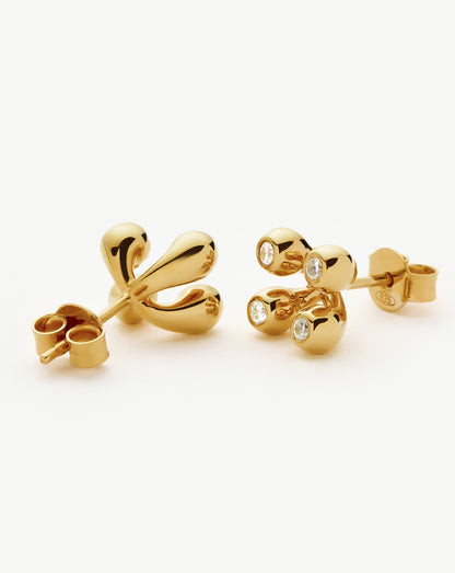 Atom Stud Earrings | 18ct Gold Vermeil