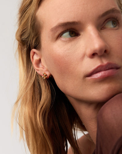 Atom Stud Earrings | 18ct Gold Vermeil