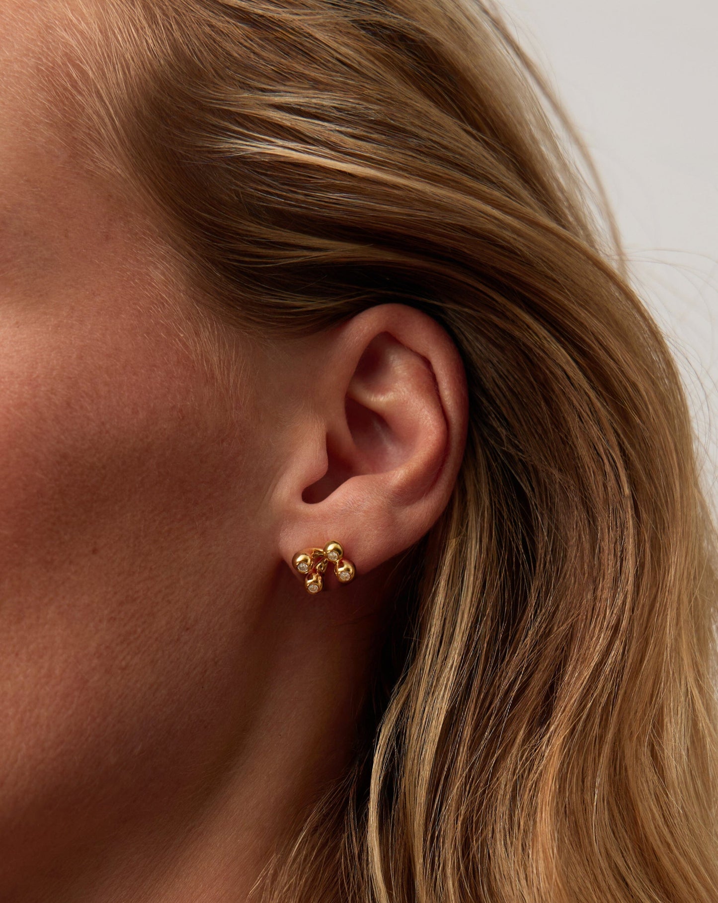 Atom Stud Earrings | 18ct Gold Vermeil