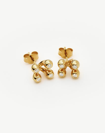 Atom Stud Earrings | 18ct Gold Vermeil