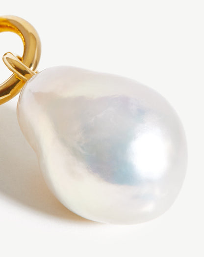 Baroque Pearl Clip-On Pendant | 18ct Gold Plated/Pearl