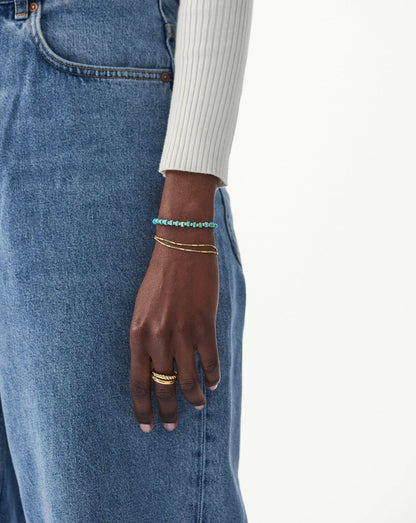 Beaded Bracelet | 18ct Gold Plated/Turquoise