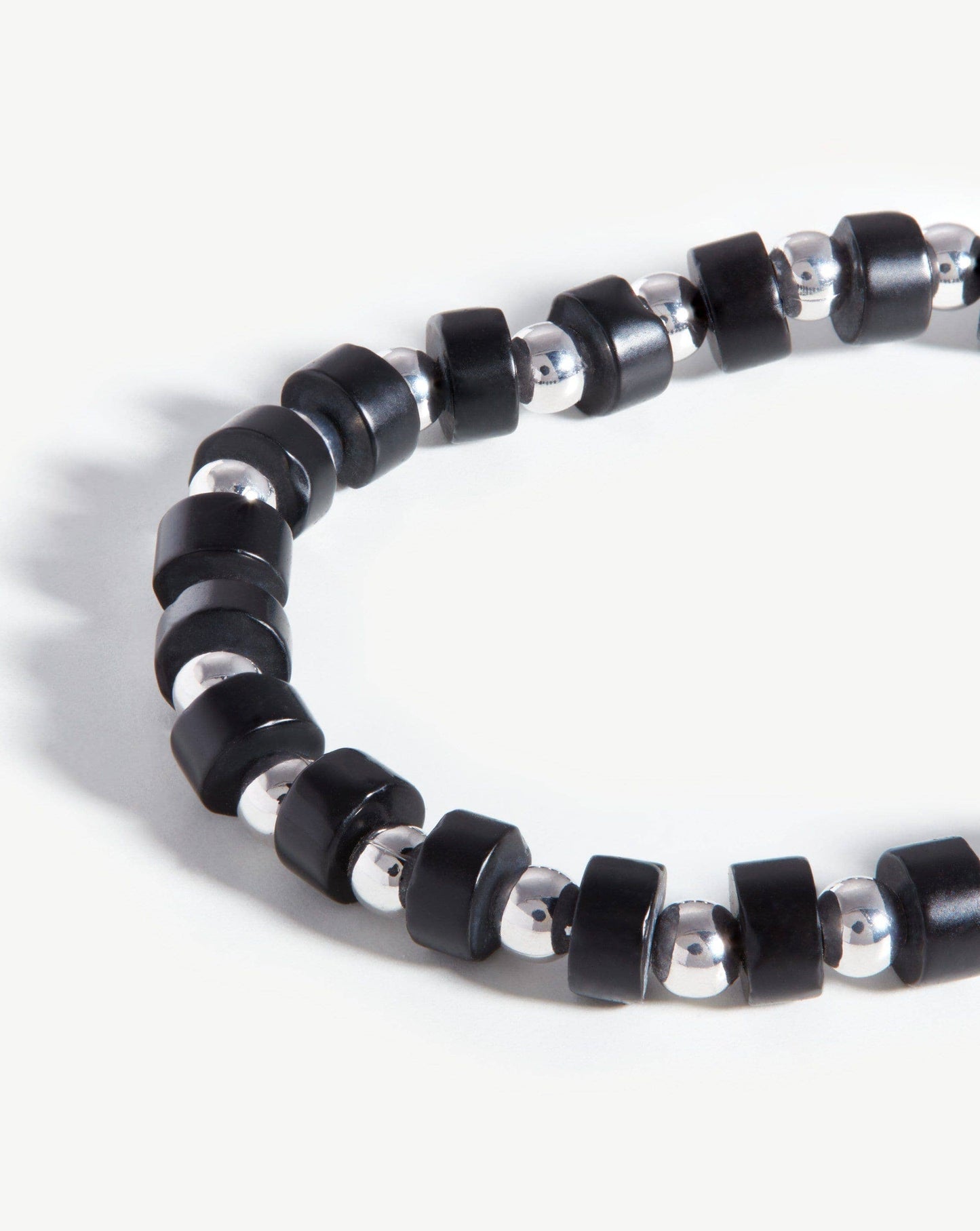 Beaded Bracelet | Silver Plated/Black Onyx