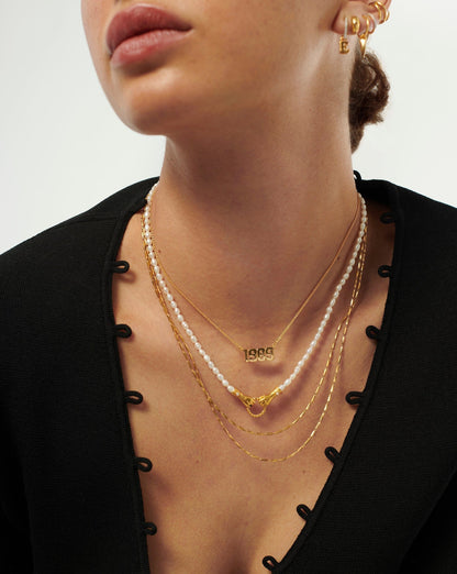 Birth Year Necklace - Year 1989 | 18ct Gold Vermeil