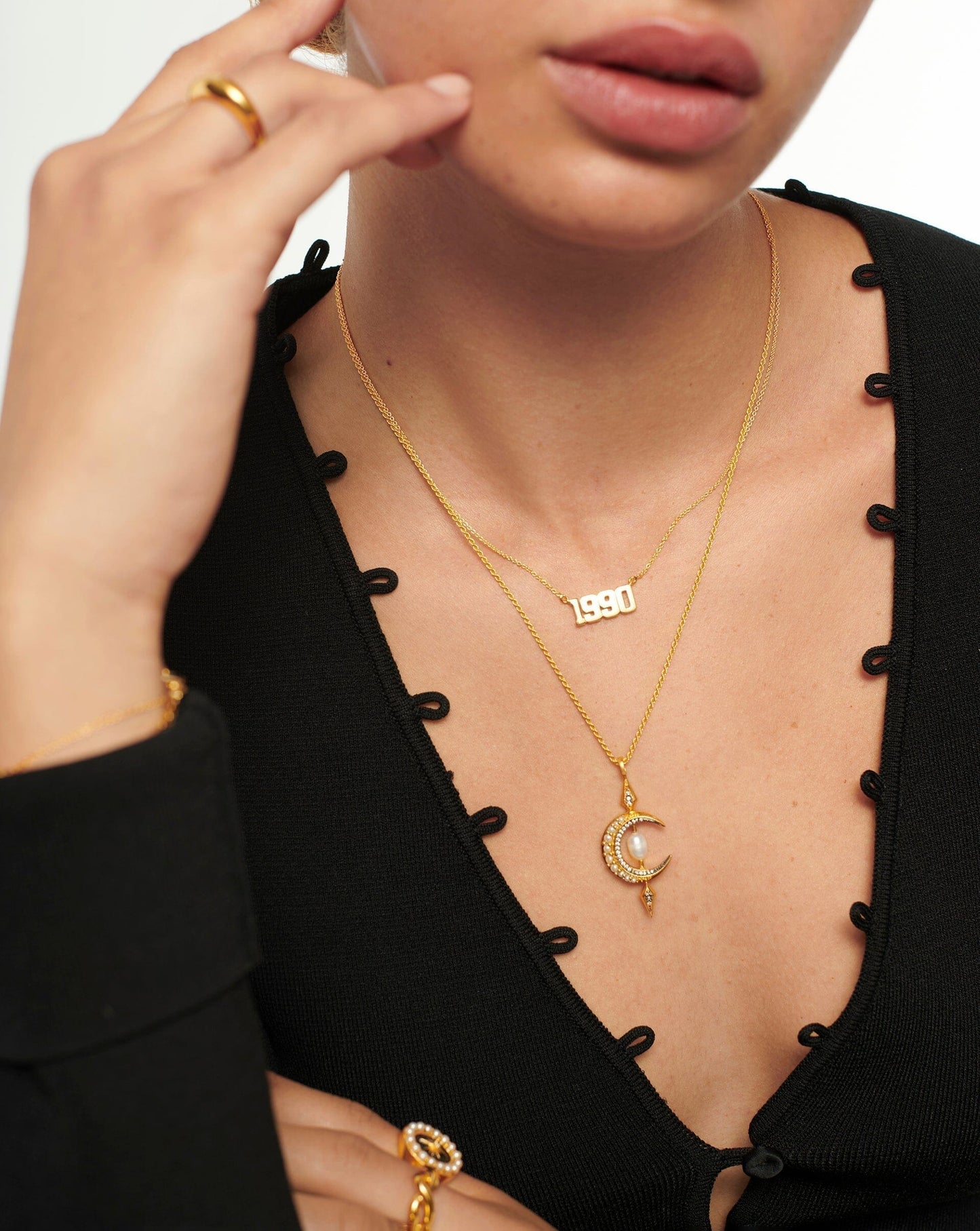 Birth Year Necklace  - Year 1990 | 18ct Gold Vermeil