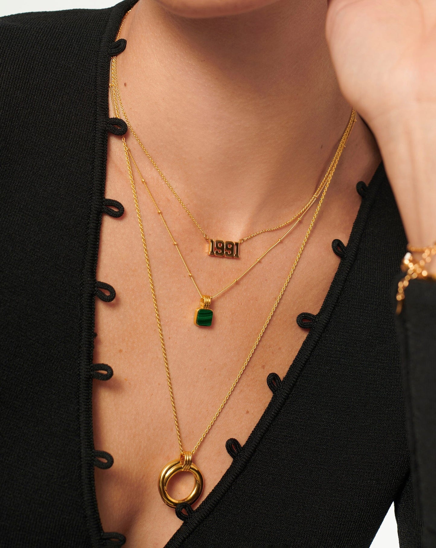 Birth Year Necklace  - Year 1991 | 18ct Gold Vermeil