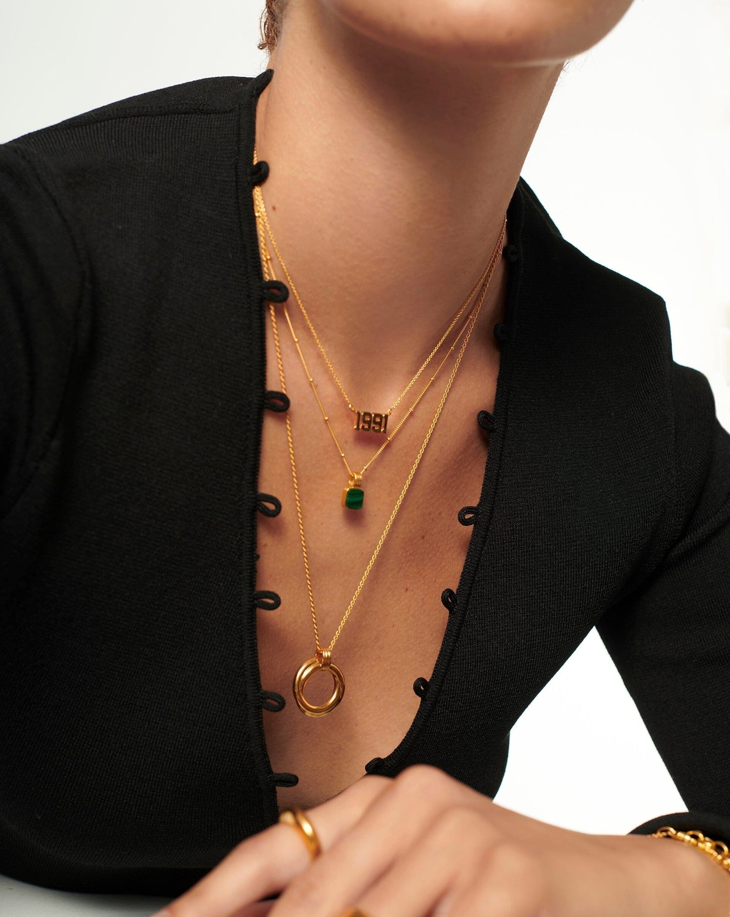 Birth Year Necklace  - Year 1991 | 18ct Gold Vermeil
