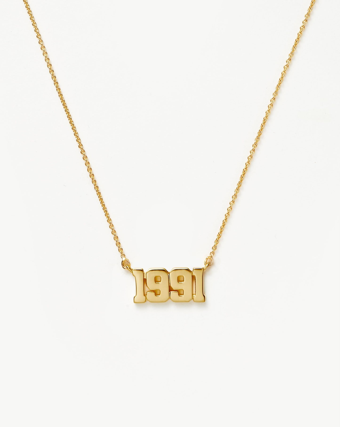 Birth Year Necklace  - Year 1991 | 18ct Gold Vermeil