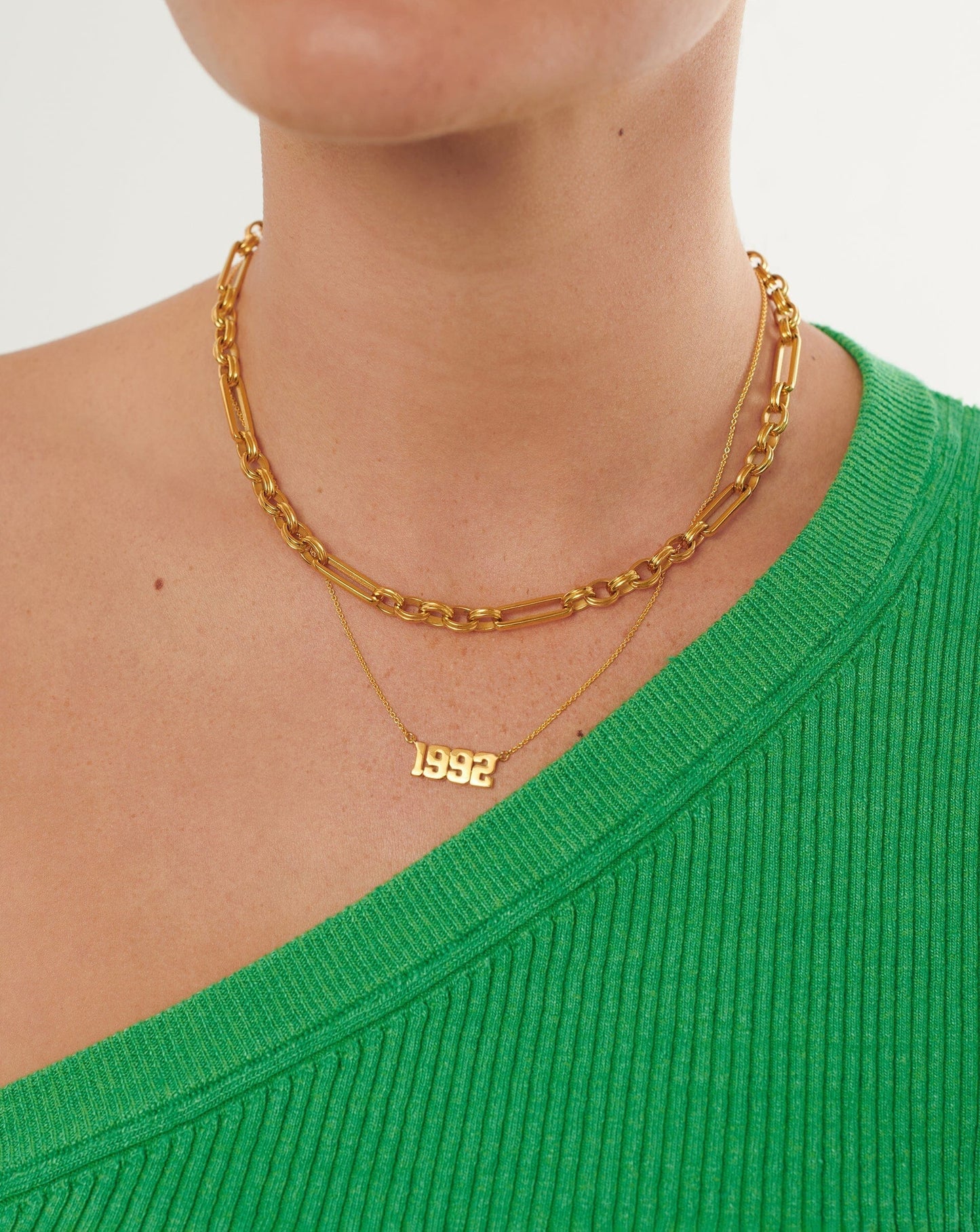 Birth Year Necklace  - Year 1992 | 18ct Gold Vermeil