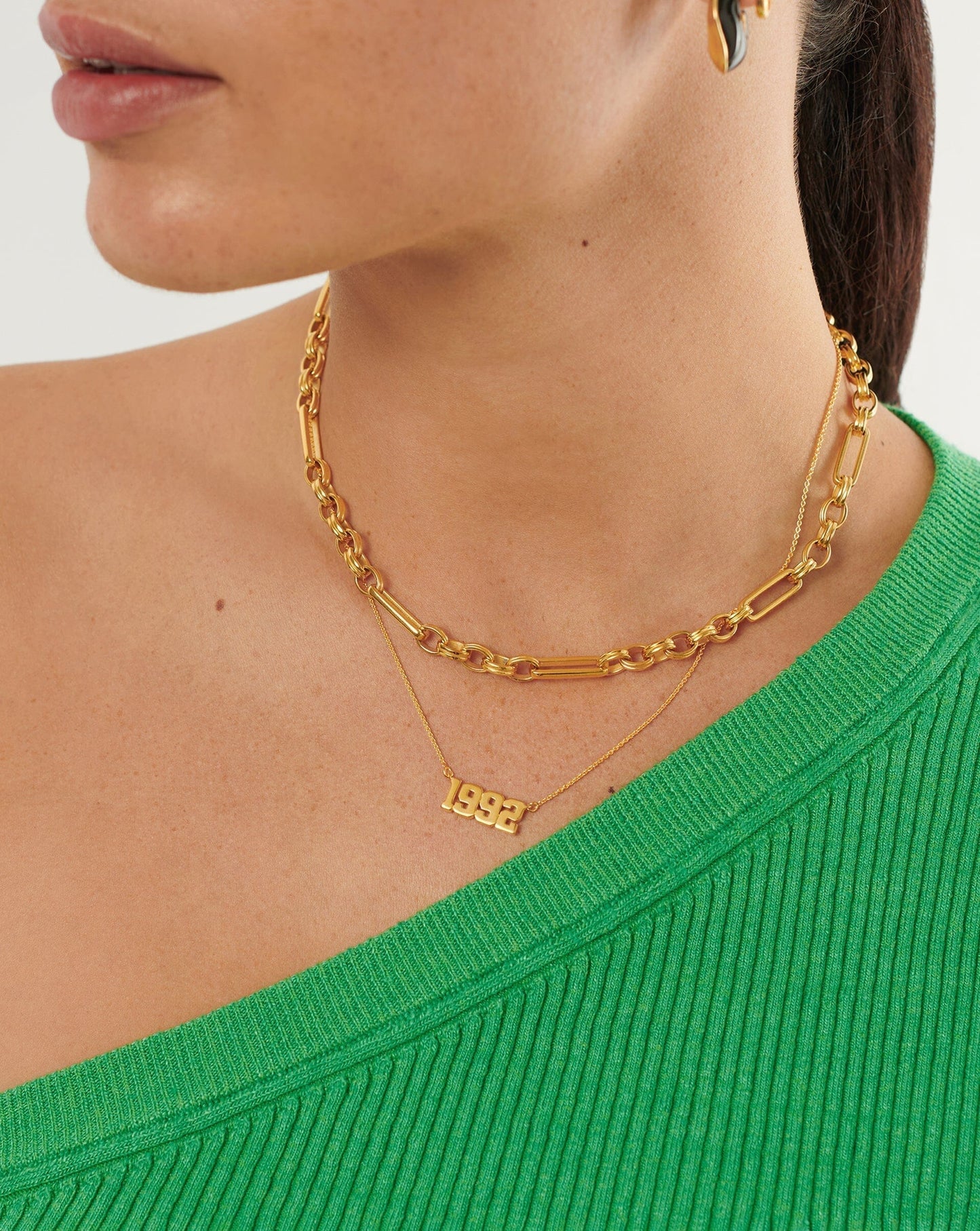 Birth Year Necklace  - Year 1992 | 18ct Gold Vermeil