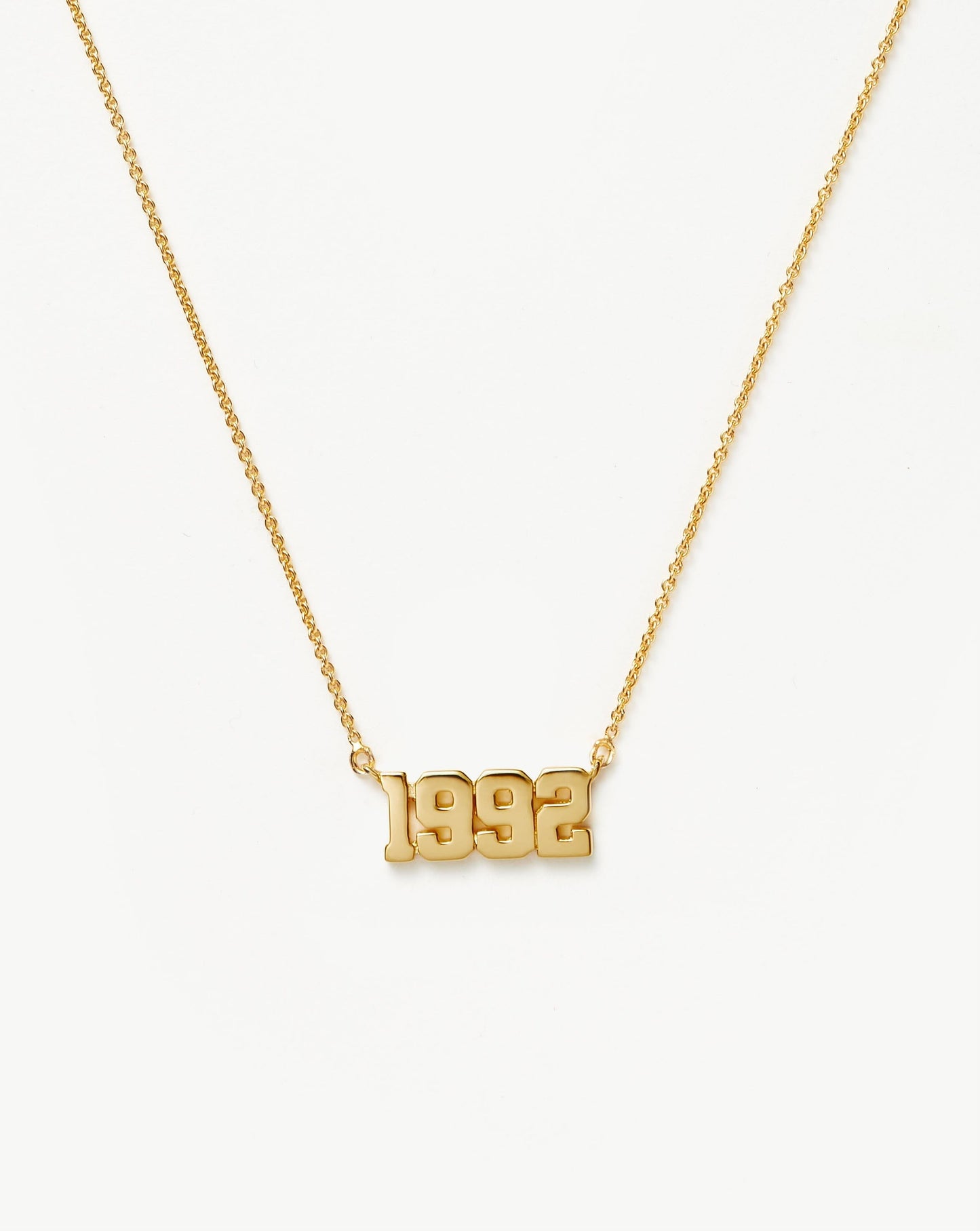 Birth Year Necklace  - Year 1992 | 18ct Gold Vermeil