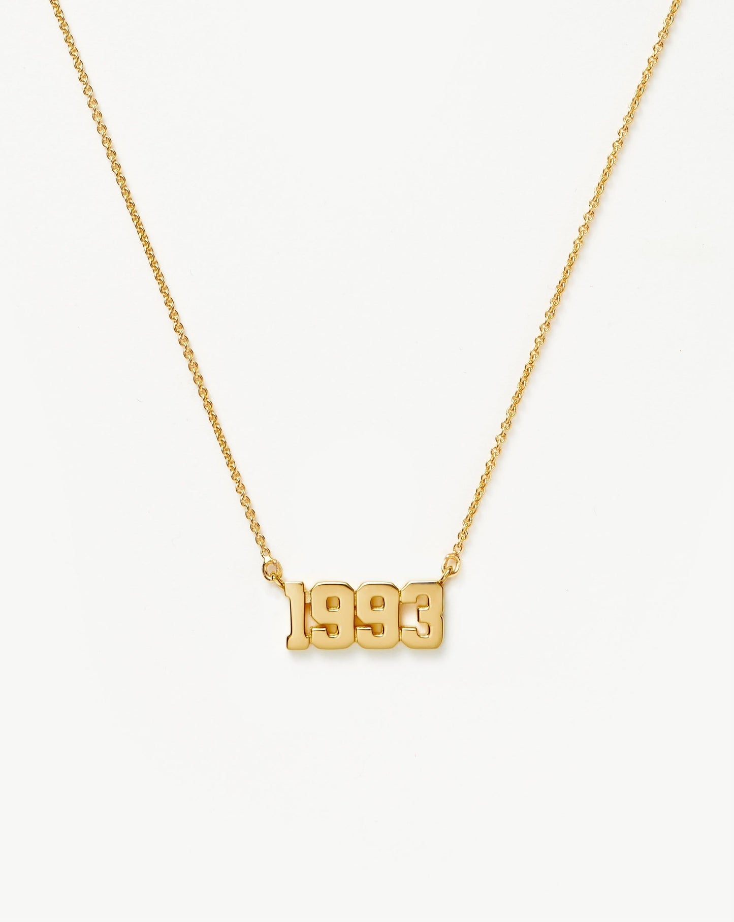 Birth Year Necklace  - Year 1993 | 18ct Gold Vermeil