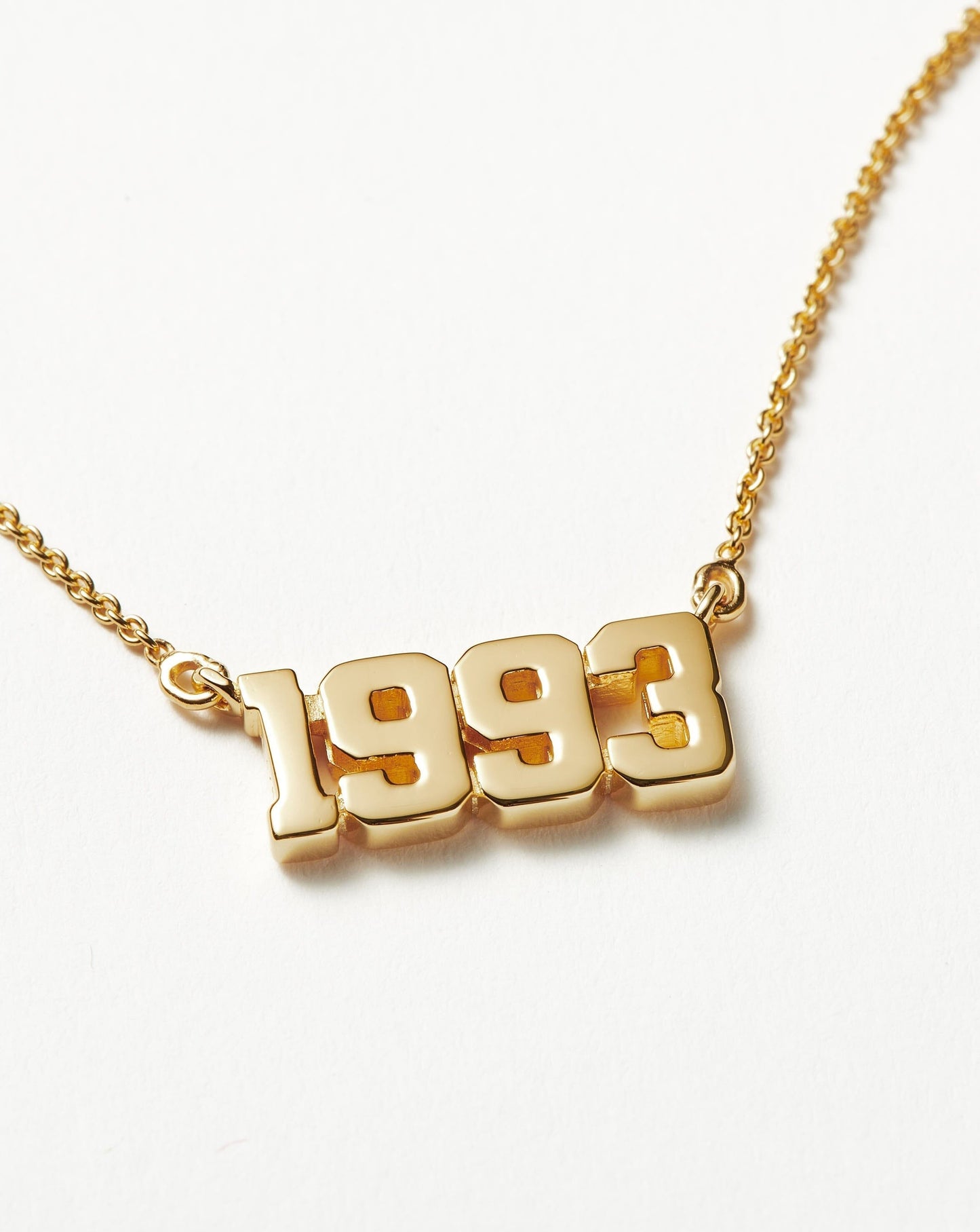 Birth Year Necklace  - Year 1993 | 18ct Gold Vermeil