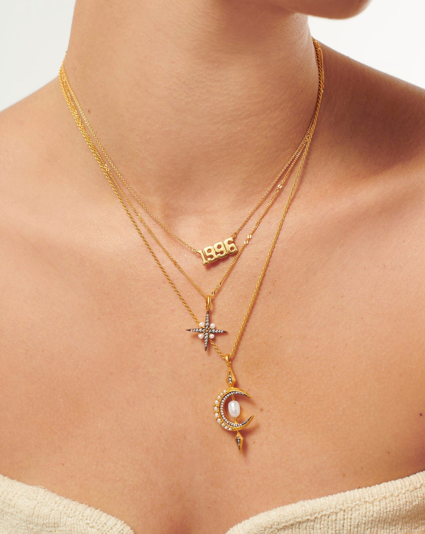 Birth Year Necklace  - Year 1996 | 18ct Gold Vermeil
