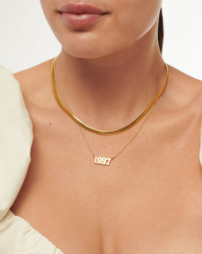 Birth Year Necklace  - Year 1997 | 18ct Gold Vermeil