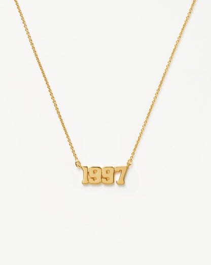 Birth Year Necklace  - Year 1997 | 18ct Gold Vermeil