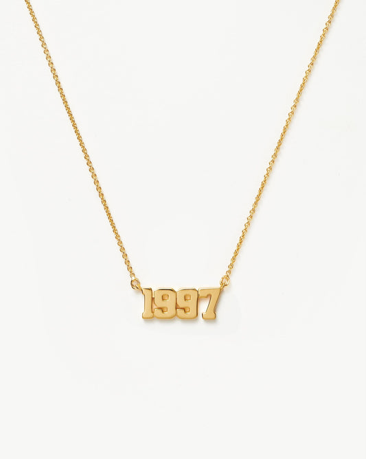 Birth Year Necklace  - Year 1997 | 18ct Gold Vermeil