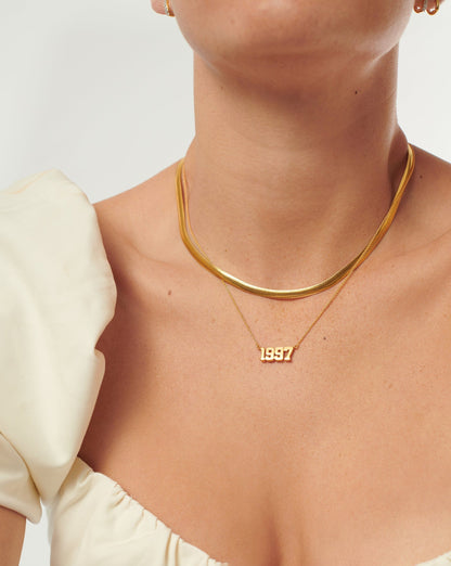Birth Year Necklace  - Year 1997 | 18ct Gold Vermeil