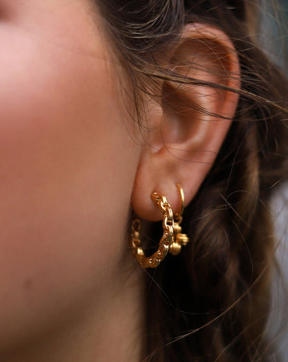 Bond Hoop Earrings | 18ct Gold Vermeil
