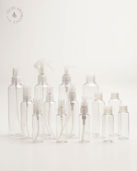 Clear Bottles w/ Clear Covers