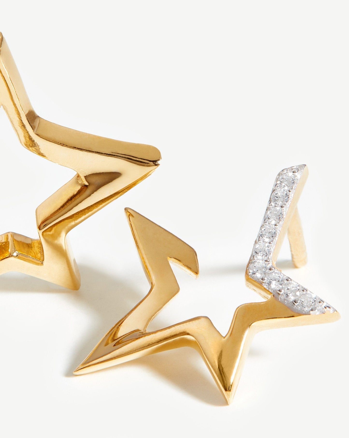 Celestial Pave Star Huggies | 18ct Gold Vermeil/Cubic Zirconia