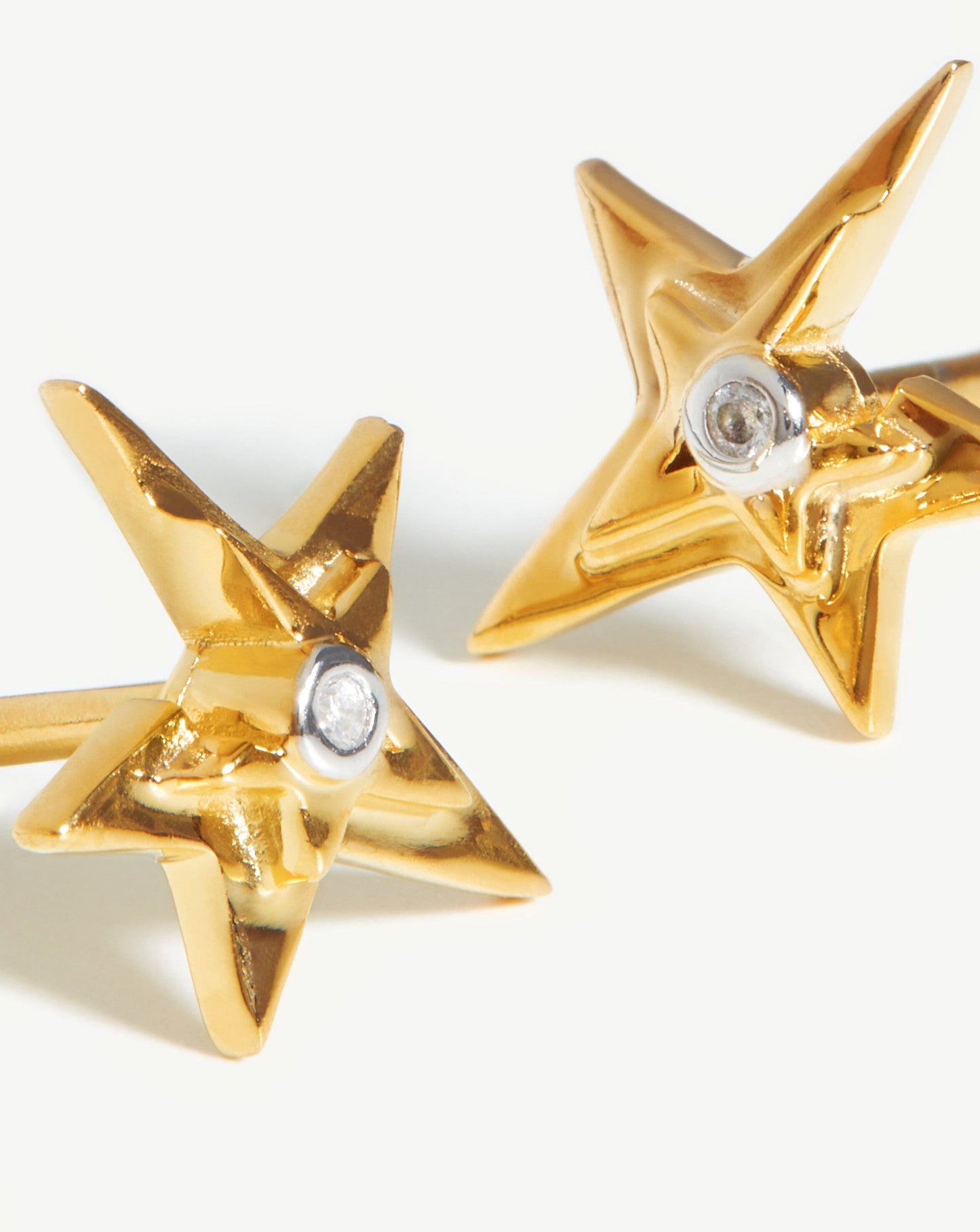 Celestial Single Stone Star Stud Earrings | 18ct Gold Vermeil/Cubic Zirconia