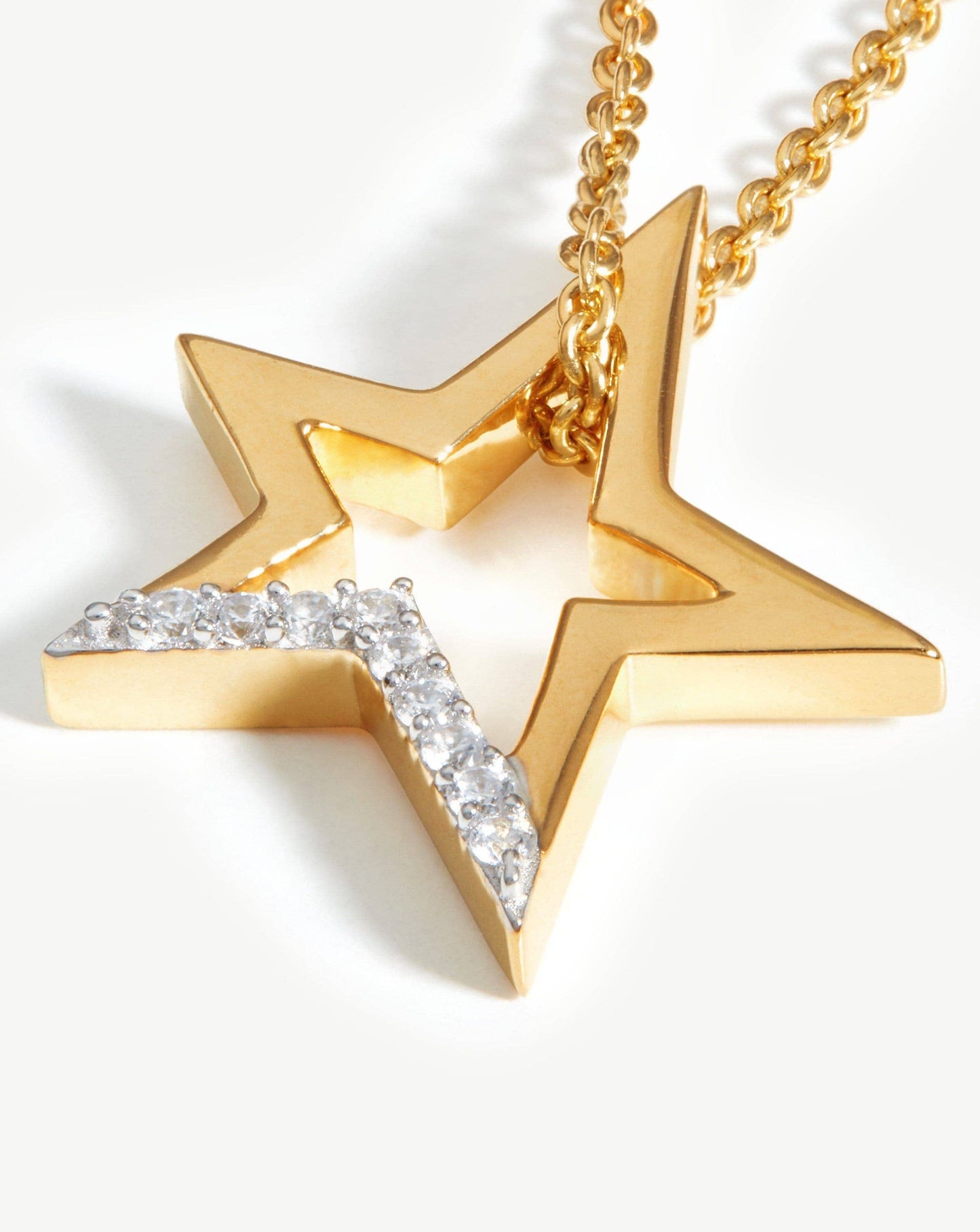 Celestial Star Pave Pendant Necklace | 18ct Gold Vermeil/Cubic Zirconia