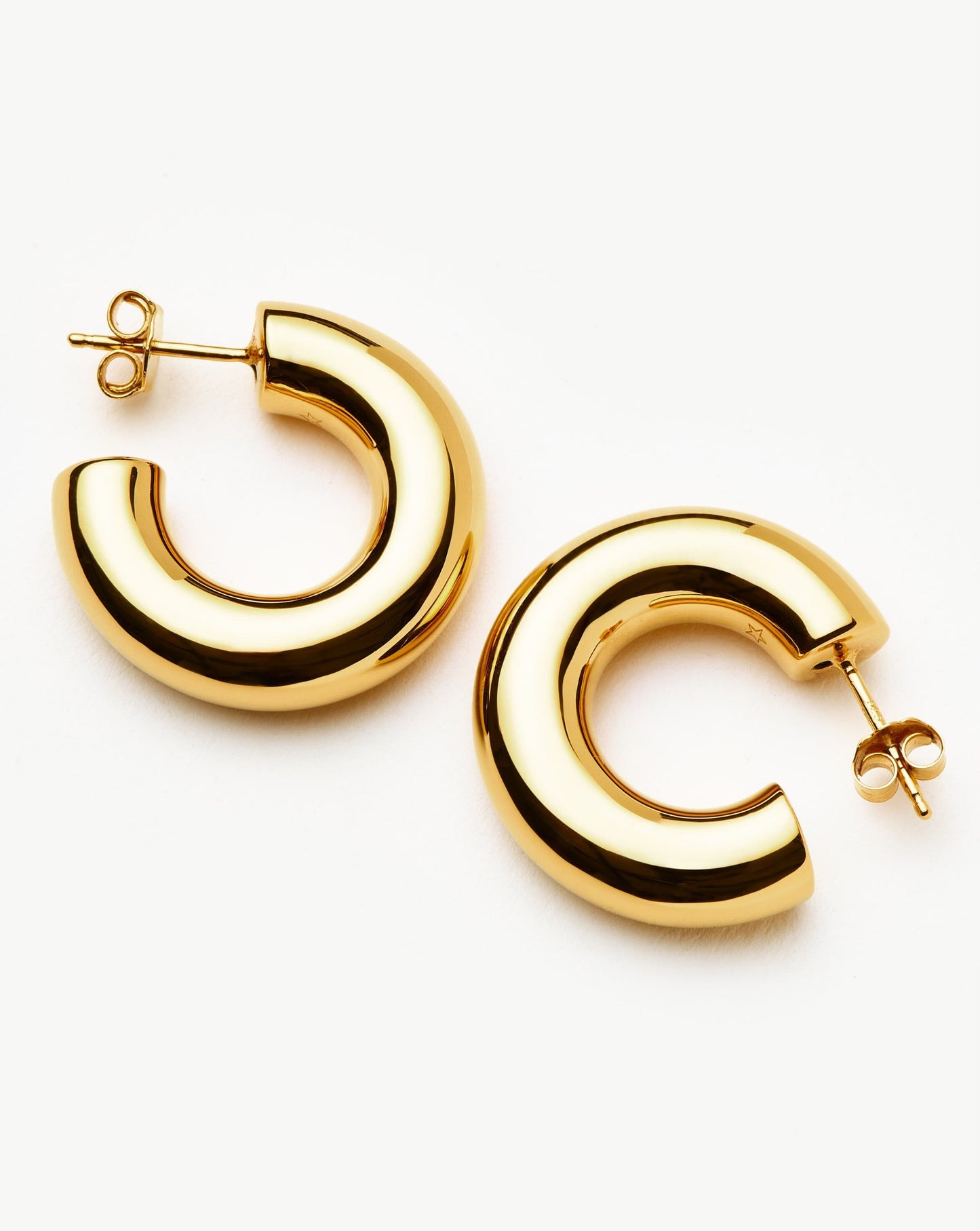 Chubby Medium Hoop Earrings | 18ct Gold Vermeil