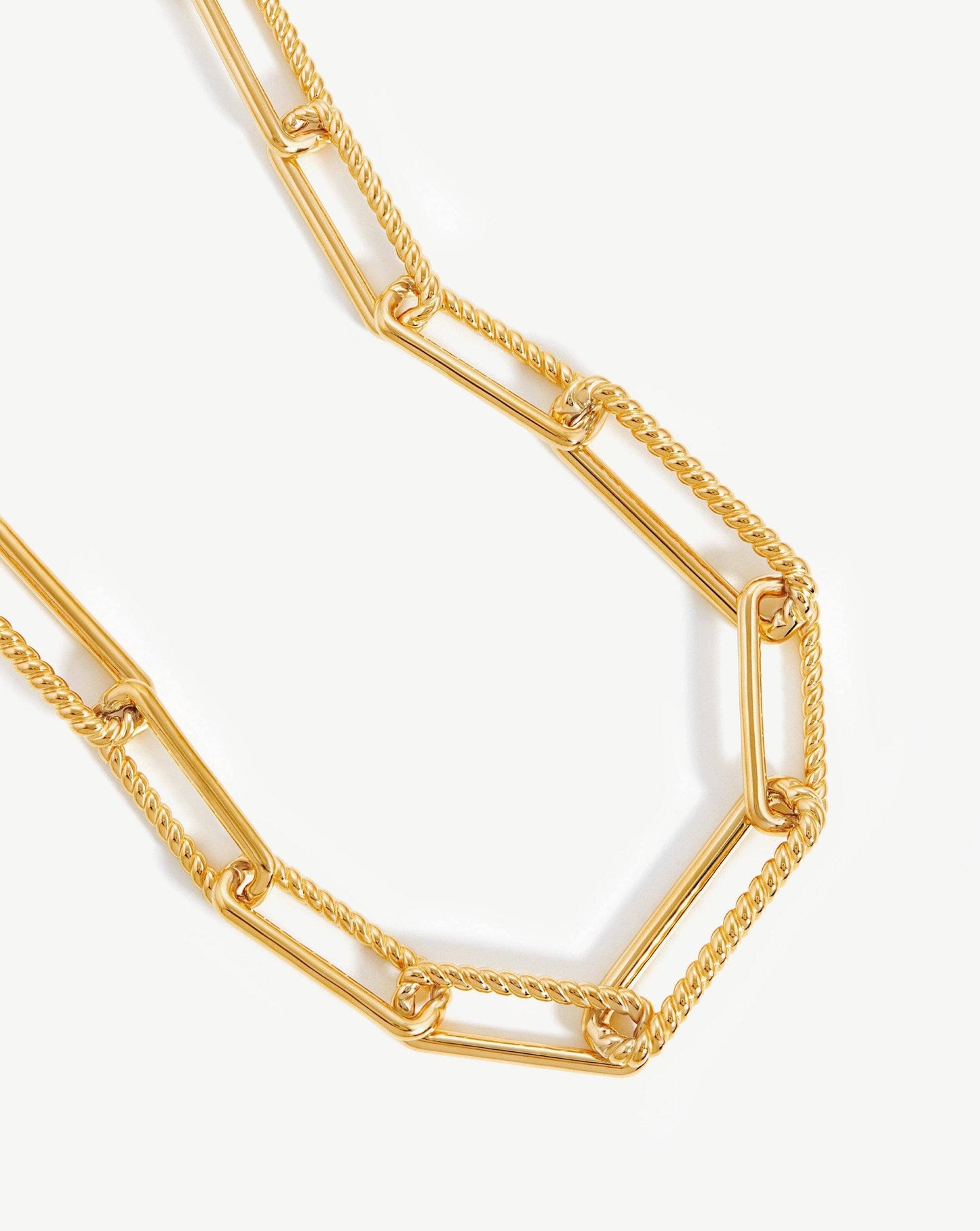 Chunky Half Radial Chain Necklace | 18ct Gold Plated