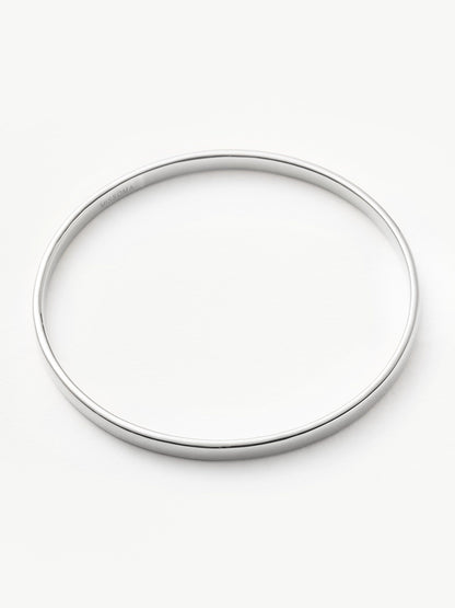 Classic Round Bangle | Silver Plated