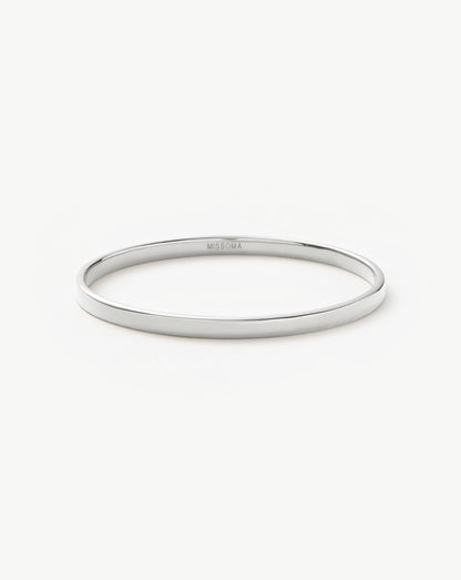 Classic Round Bangle | Silver Plated
