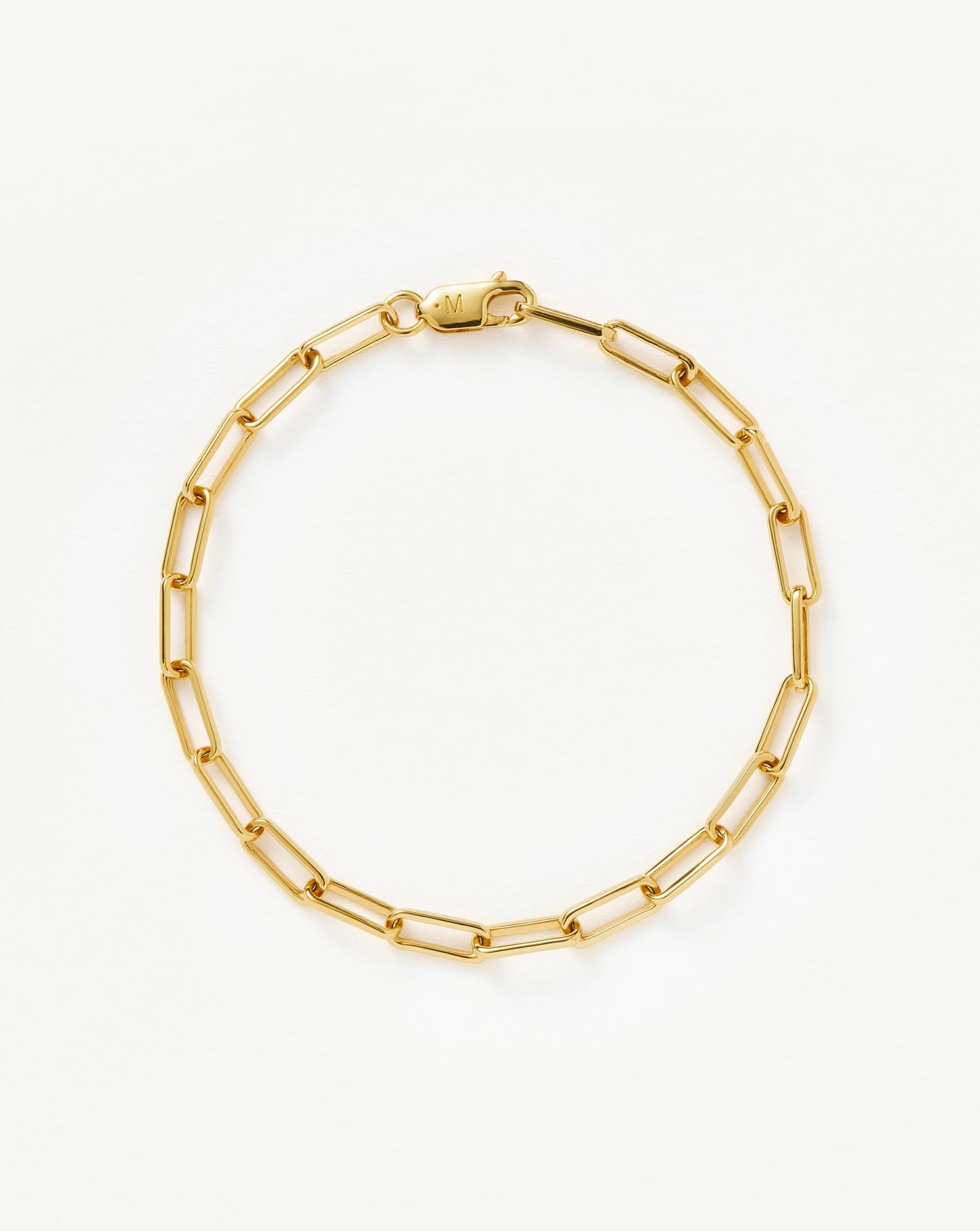 Classic Mini Paperclip Chain Bracelet | 18ct Gold Plated