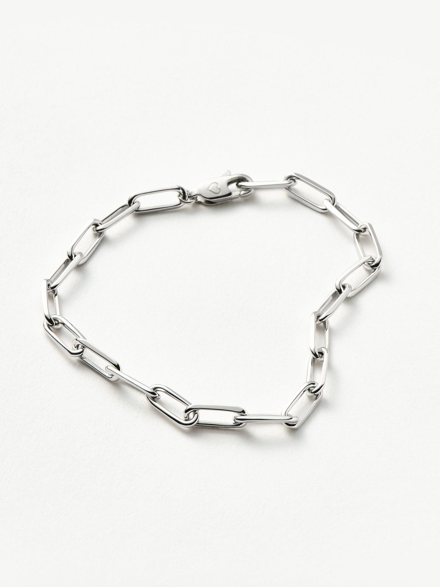 Classic Mini Paperclip Chain Bracelet | Silver Plated