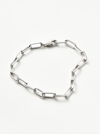 Classic Mini Paperclip Chain Bracelet | Silver Plated