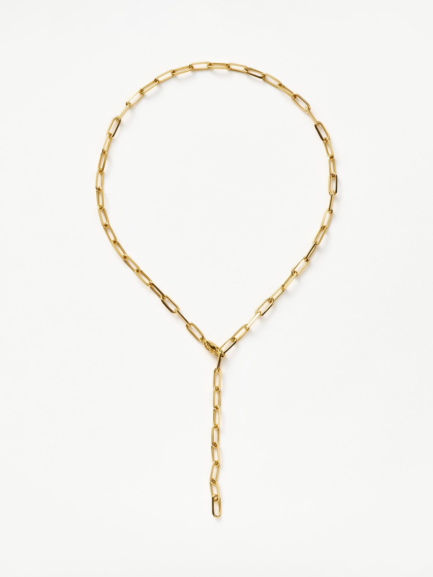 Classic Mini Short Paperclip Chain Necklace | 18ct Gold Plated