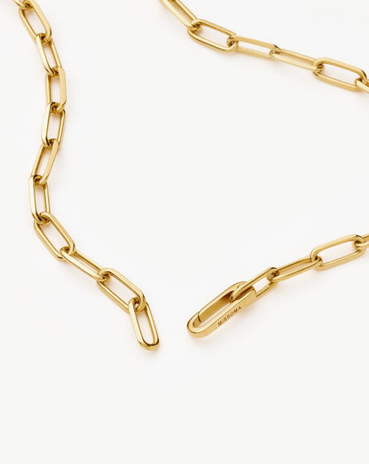Classic Paperclip Chain Necklace | 18ct Gold Plated