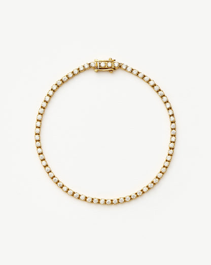Classic Tennis Bracelet | 18ct Gold Vermeil Cubic Zirconia