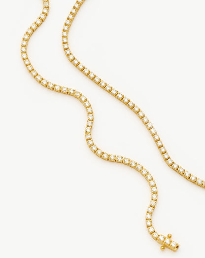 Classic Tennis Necklace & Bracelet Set | 18ct Gold Vermeil Cubic Zirconia