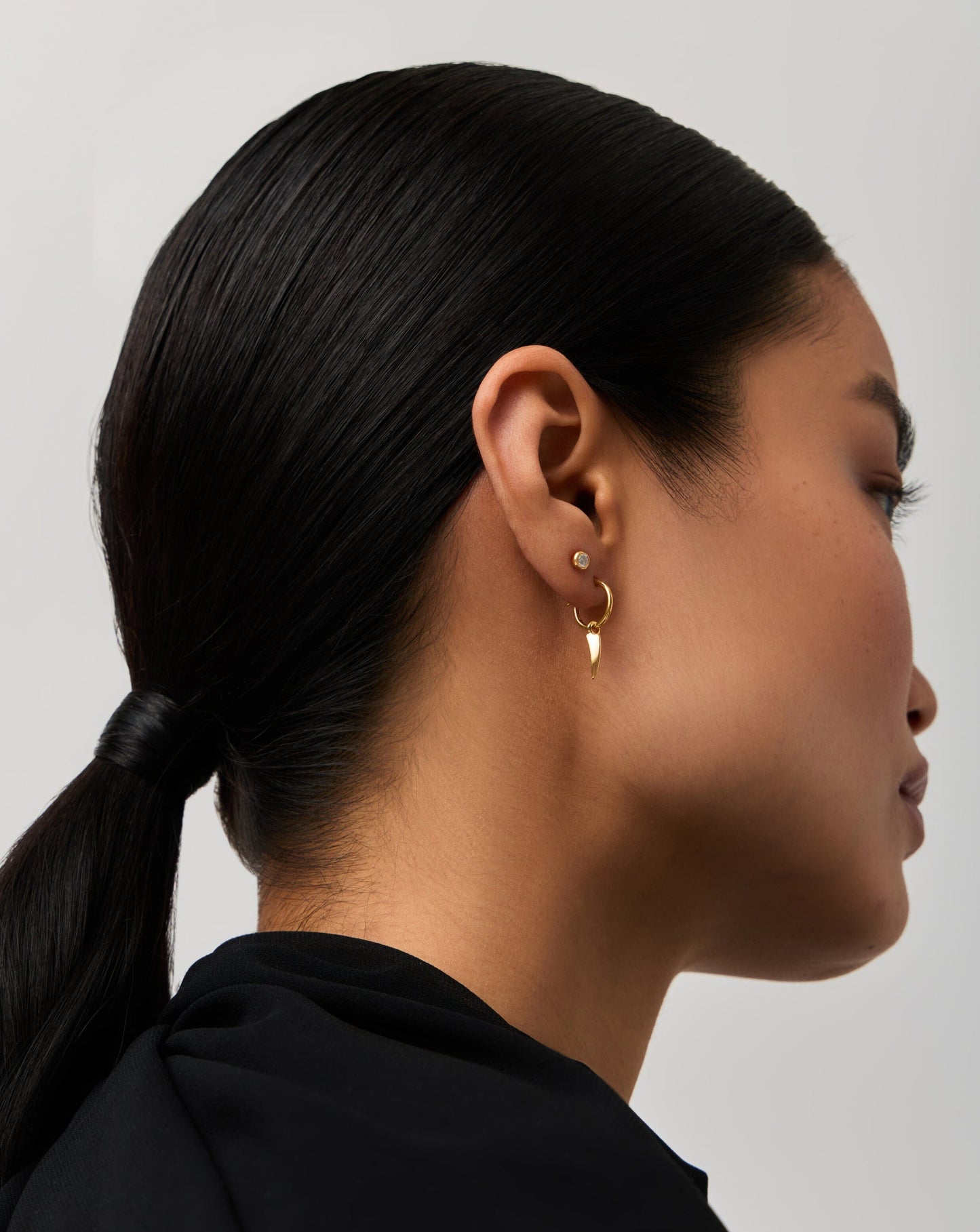 Claw Hoop & Stud Earring Set | 18ct Gold Vermeil