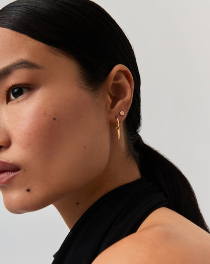 Claw Hoop & Stud Earring Set | 18ct Gold Vermeil