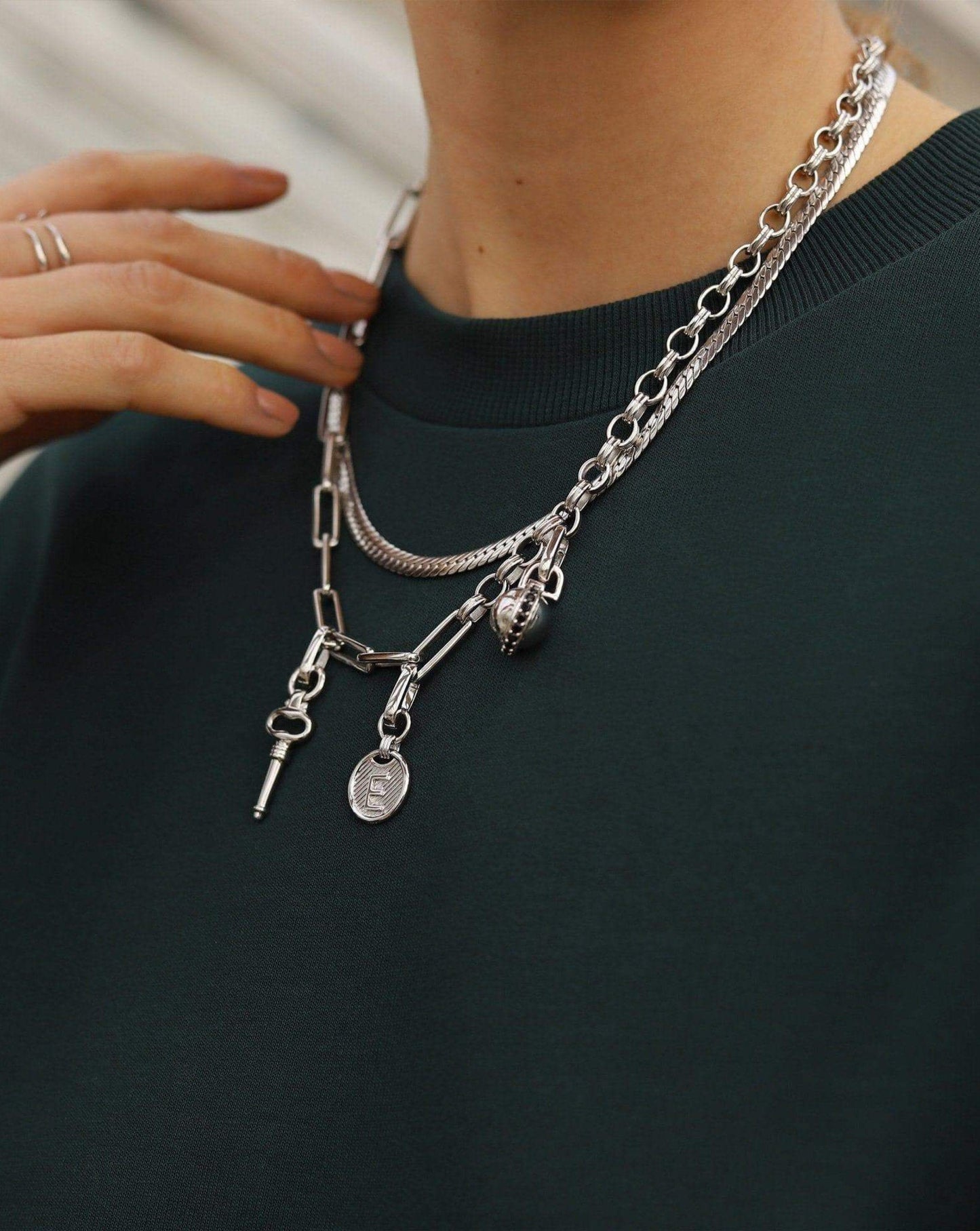 Clip-On Initial Pendant - Initial A | Silver Plated