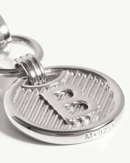 Clip-On Initial Pendant  - Initial B | Silver Plated