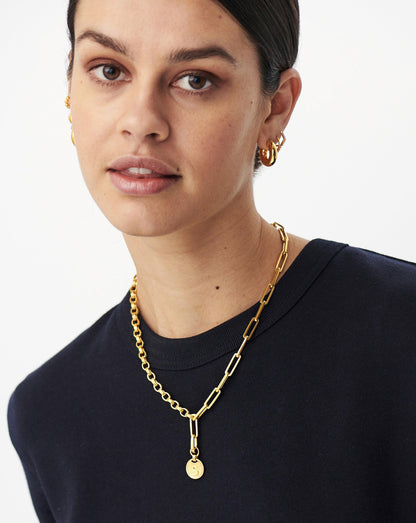 Clip-On Initial Pendant - Initial C