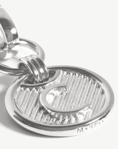 Clip-On Initial Pendant - Initial C | Silver Plated