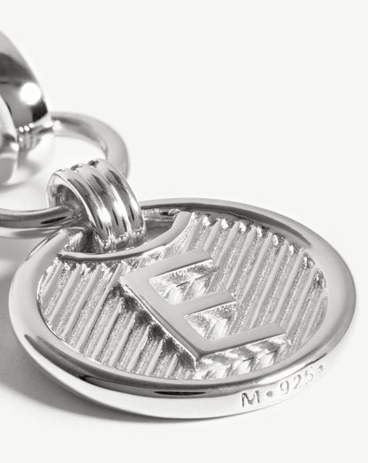 Clip-On Initial Pendant - Initial E | Silver Plated