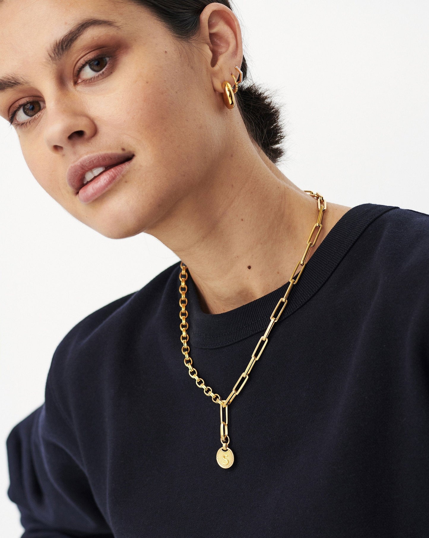 Clip-On Initial Pendant - Initial G